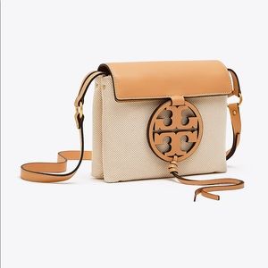 SoldTory Burch Miller canvas crossbody bag natural
